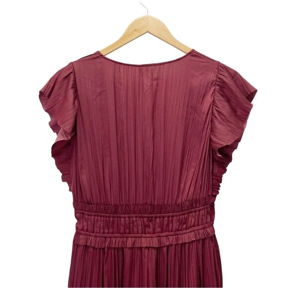 NWT Evereve Roan + Ryan Tallulah Holiday Midi Dress in Burgundy Wine Size Small - Picture 6 of 15